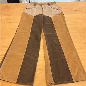 Colorblock Wide-Leg Pants